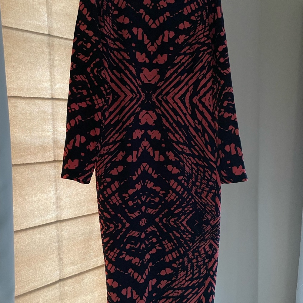 NWOT Maggy London Tie Dye Print Crepe Midi Dress Size 2 - Picture 7 of 8